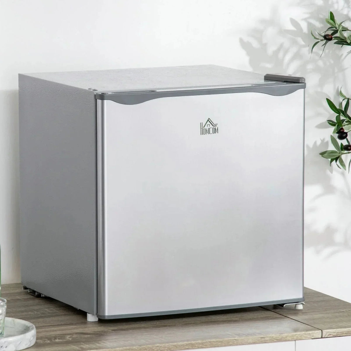 HOMCOM Countertop Upright Mini Freezer, 1.1 Cu.Ft, Gray - 05