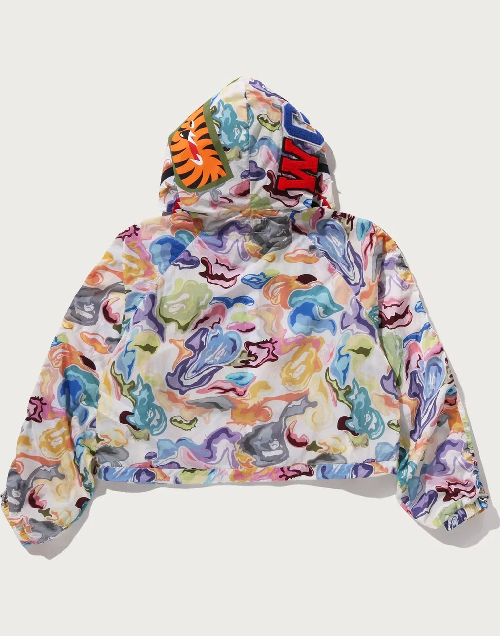 Camo Print Hooded Jacket - White
