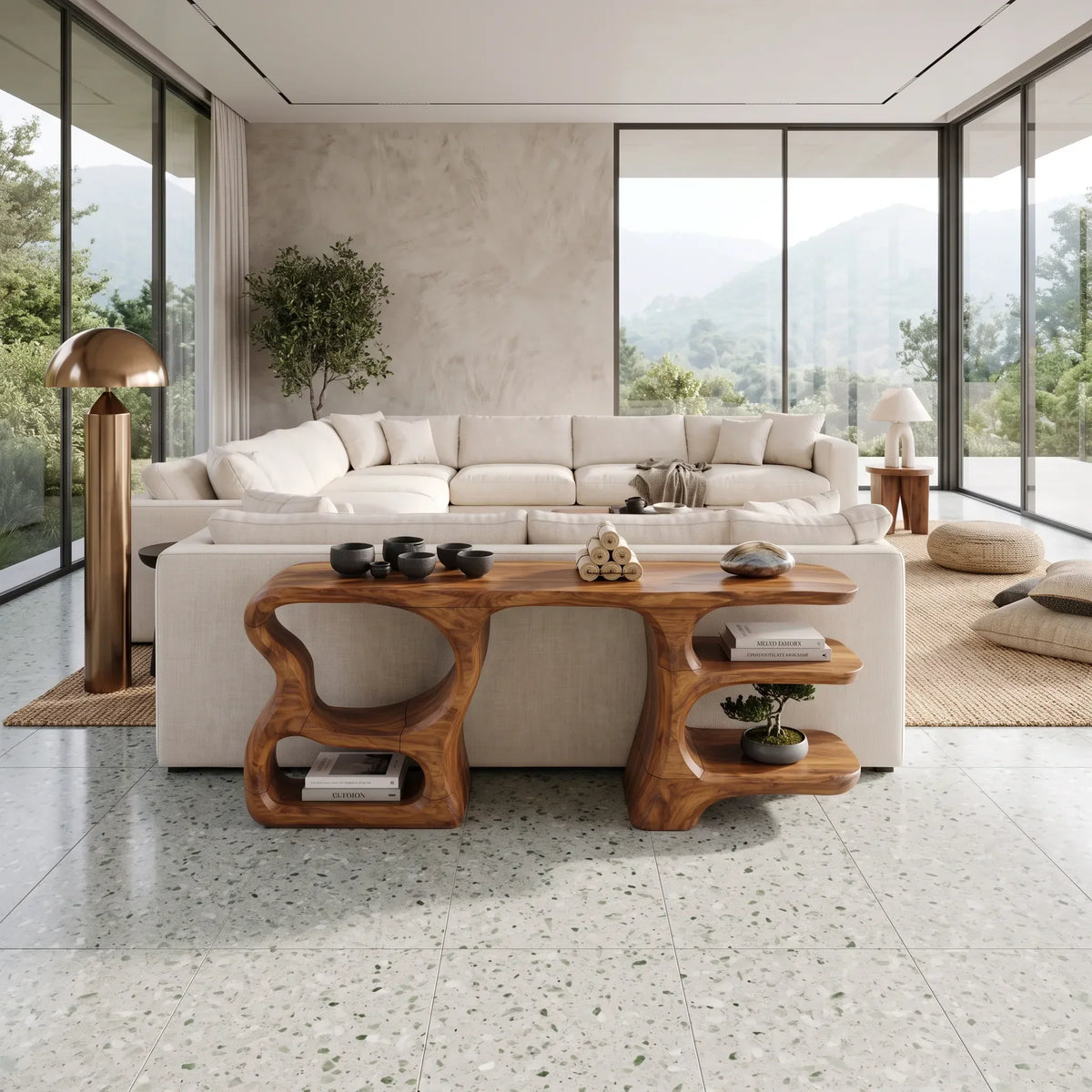 Modern Compact Storage Console For Apartment Interior