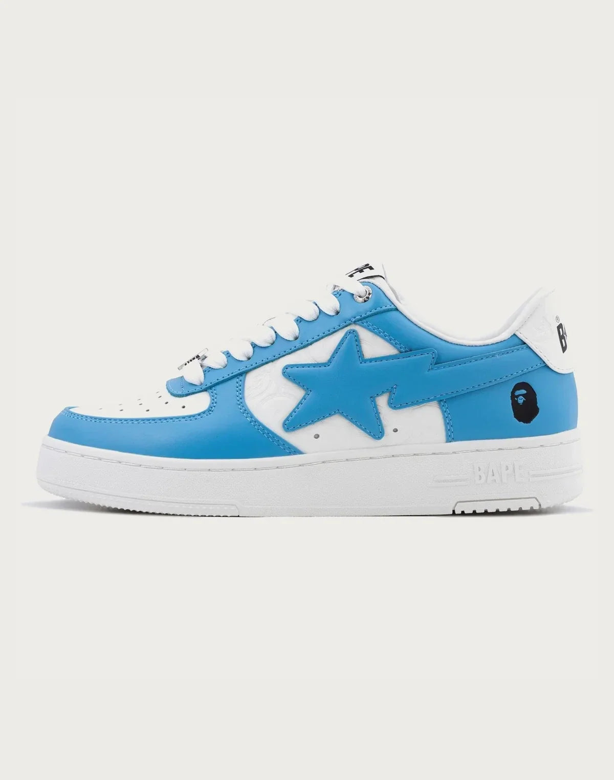 Women's Leather Low Top Sneakers - Blue