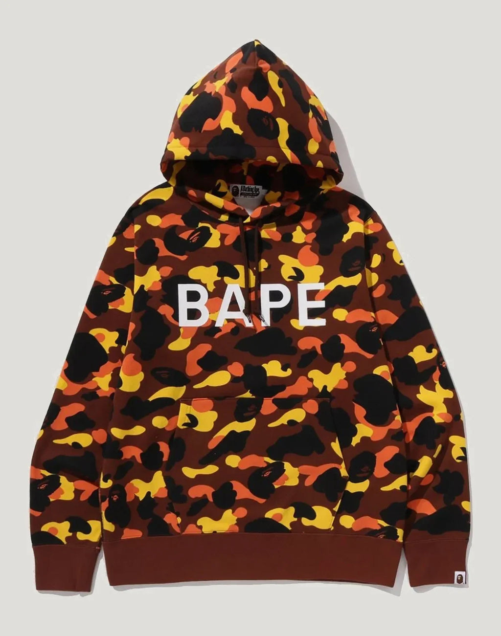 Men's Camo Pullover Hoodie - Orange