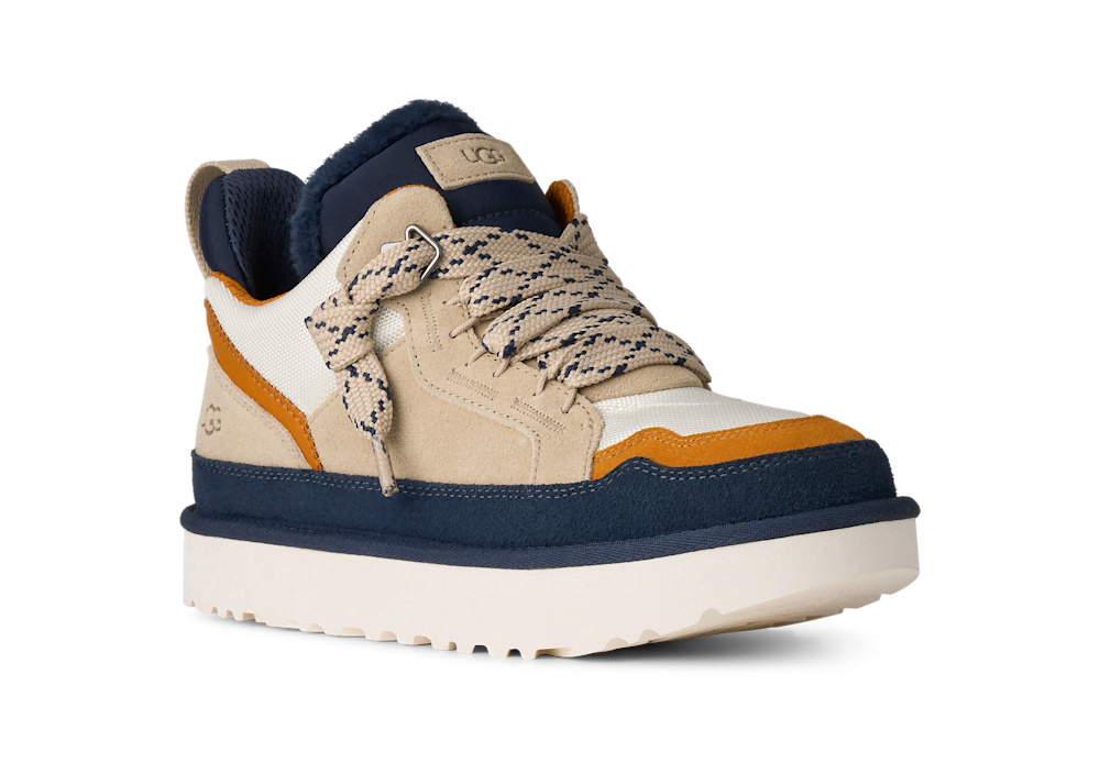 Men's Suede and Mesh Low Top Sneaker - Blue