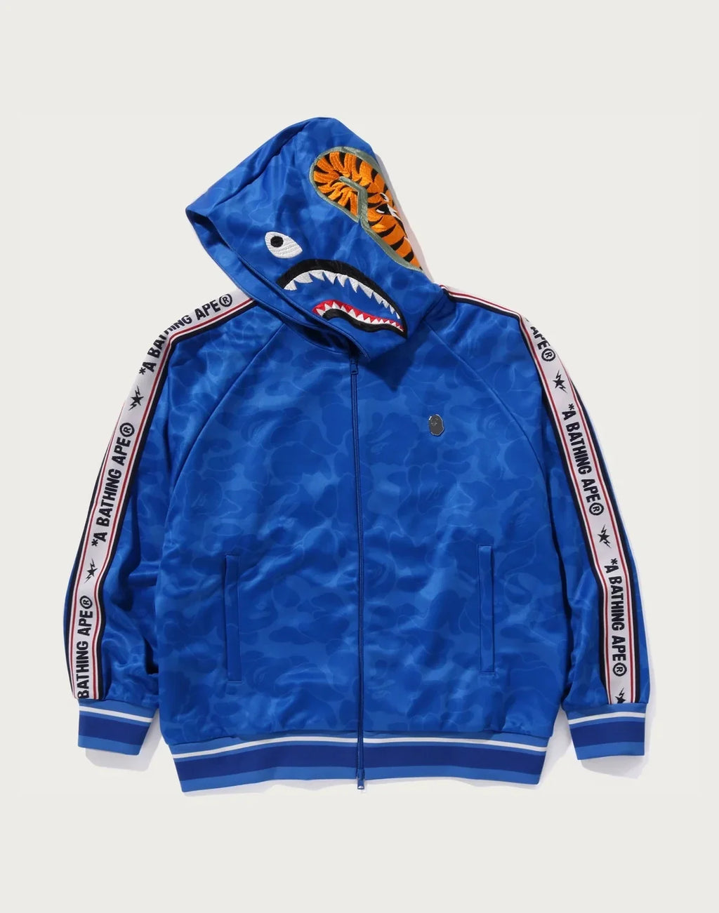 Relaxed Full-Zip Cotton Hoodie - Blue