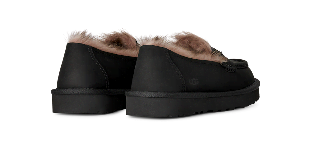 Women's Nubuck Loafer - Black