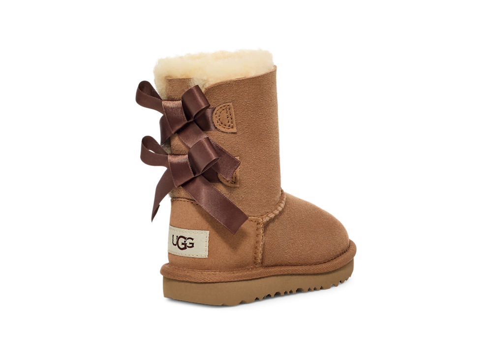 Toddler Sheepskin Bow Boot - Black