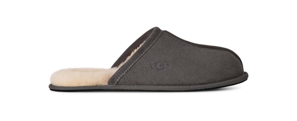 Men's Suede Open-Back Slipper - Brown