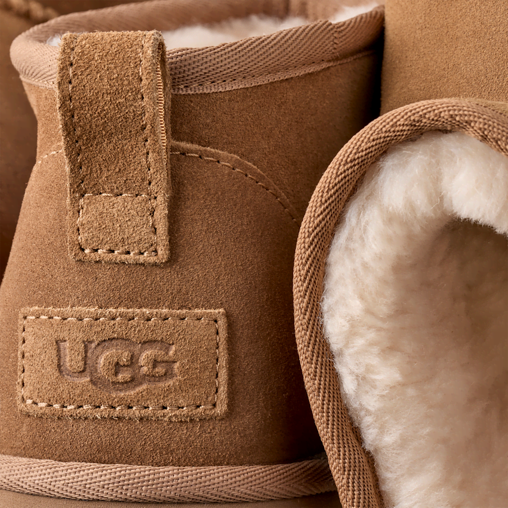Women's Platform Ultra-Short Suede Boot - Sand