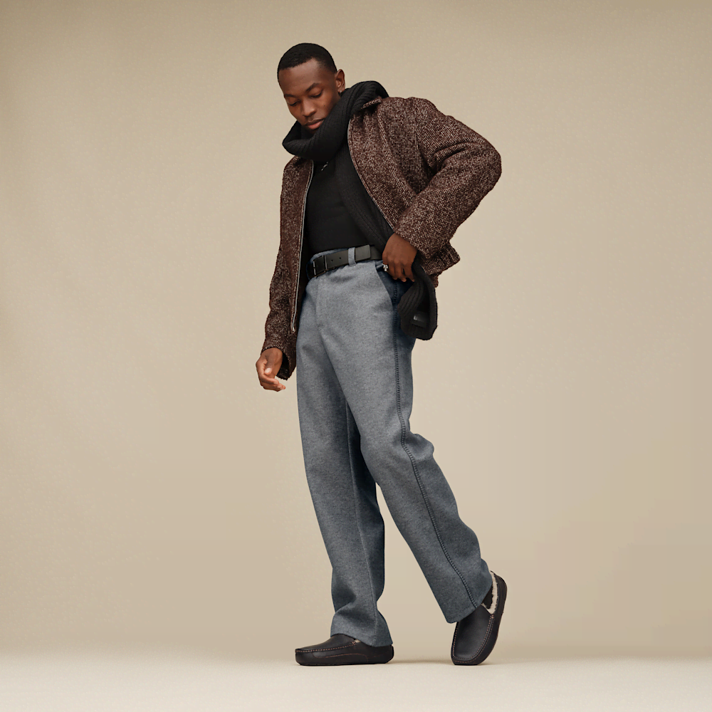 Men's Leather Indoor Outdoor Slipper