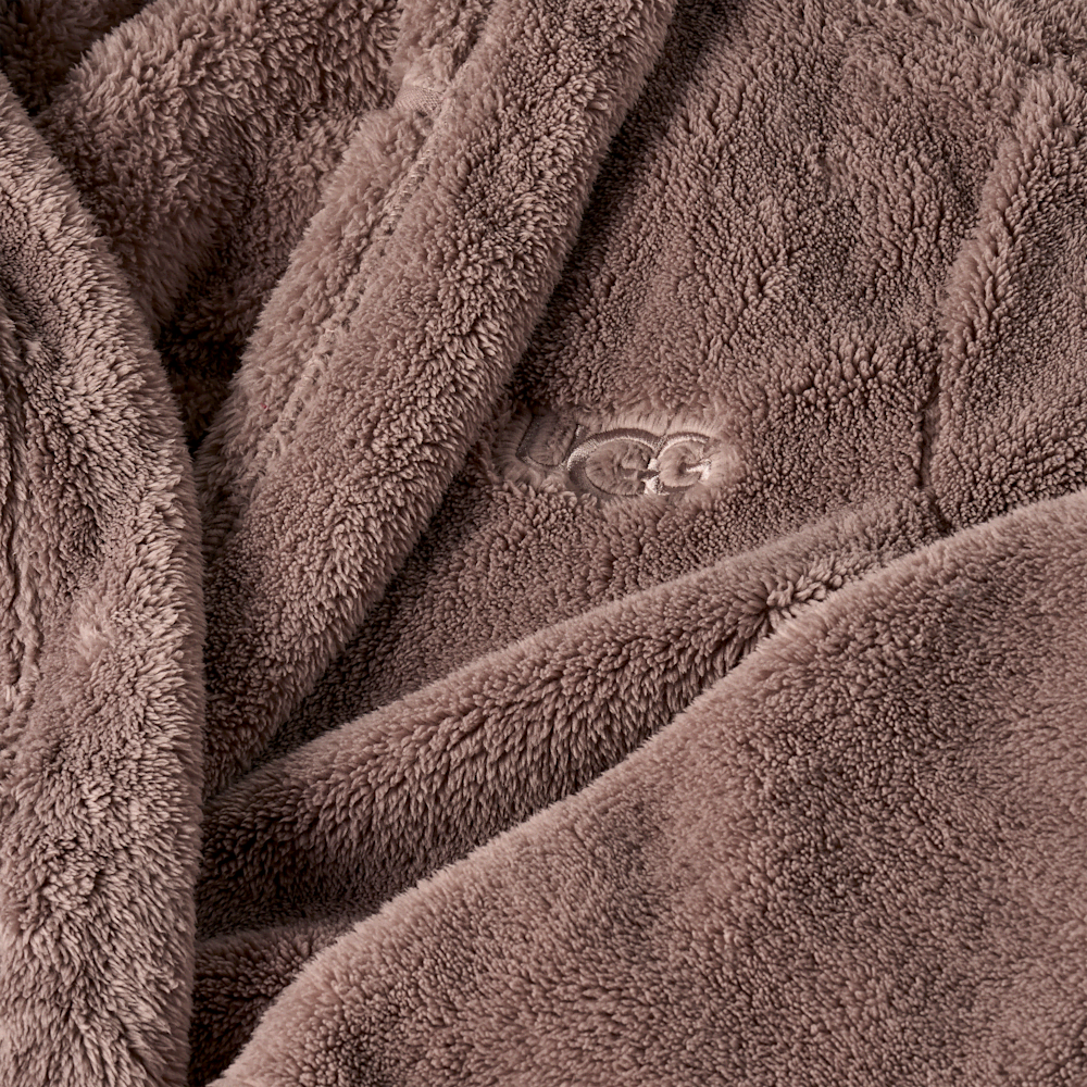 Men's Hooded Plush Fleece Robe - Black