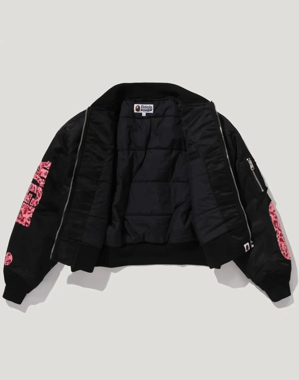 Women's Hooded Bomber Jacket - Black