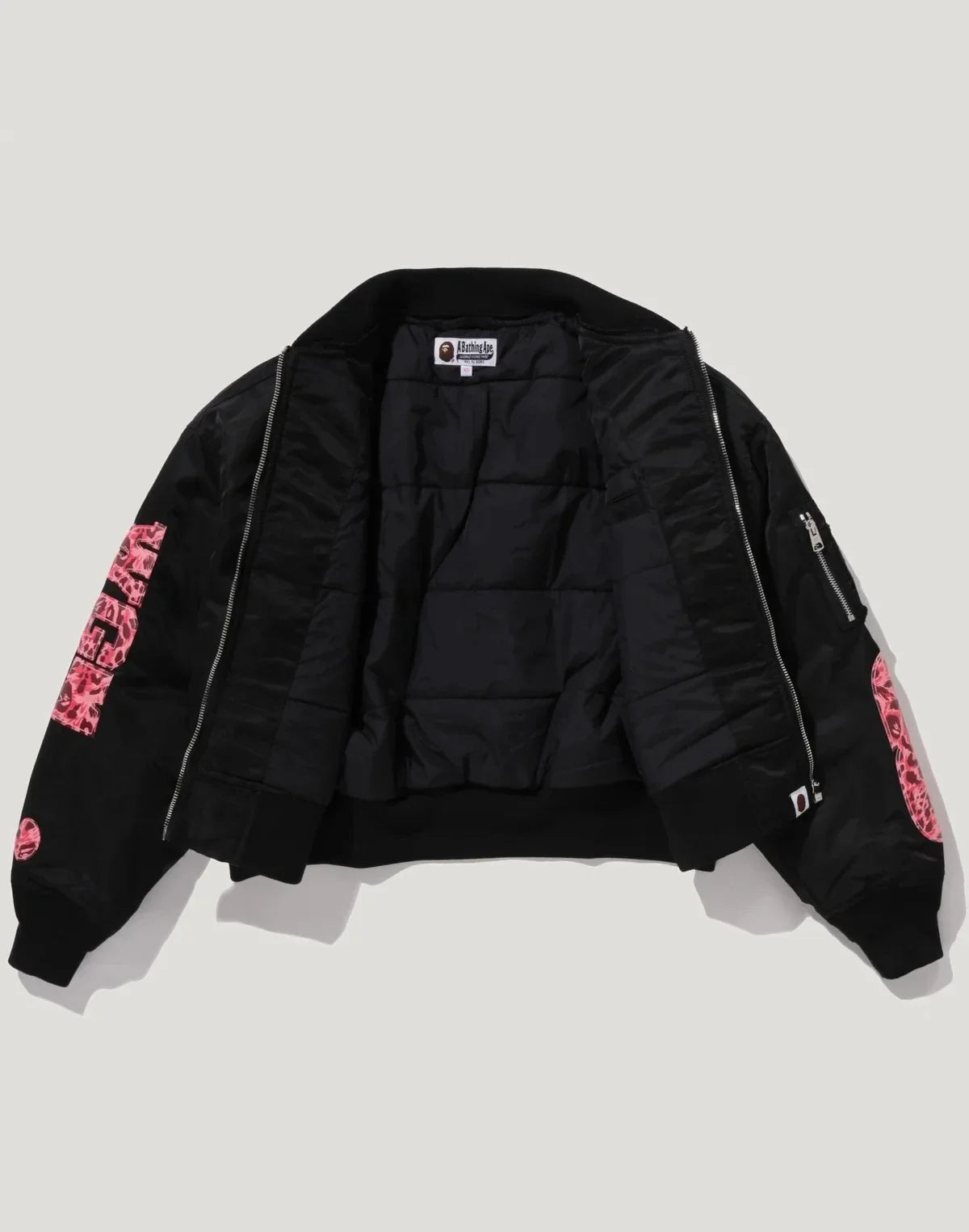 Women's Hooded Bomber Jacket - Black