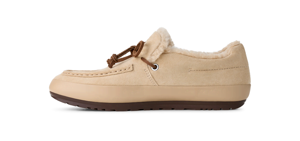 Women's Suede Slip-On Shoe - Mustard
