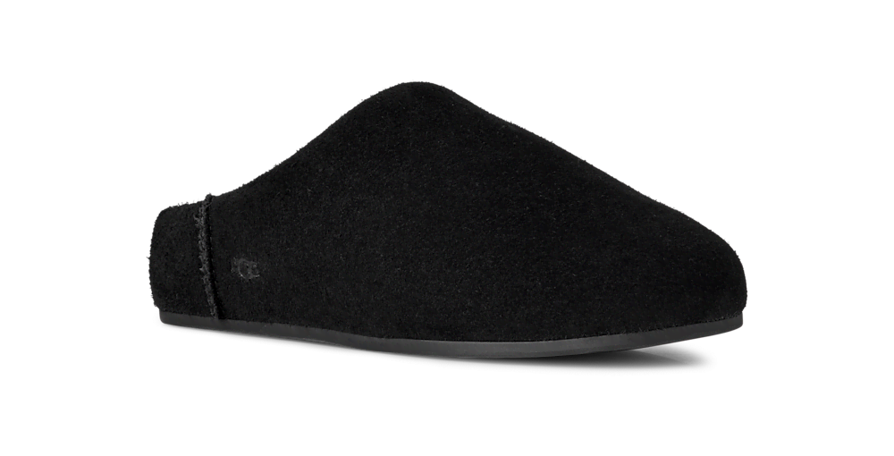 Women's Water-Resistant Suede Slip-On - Black