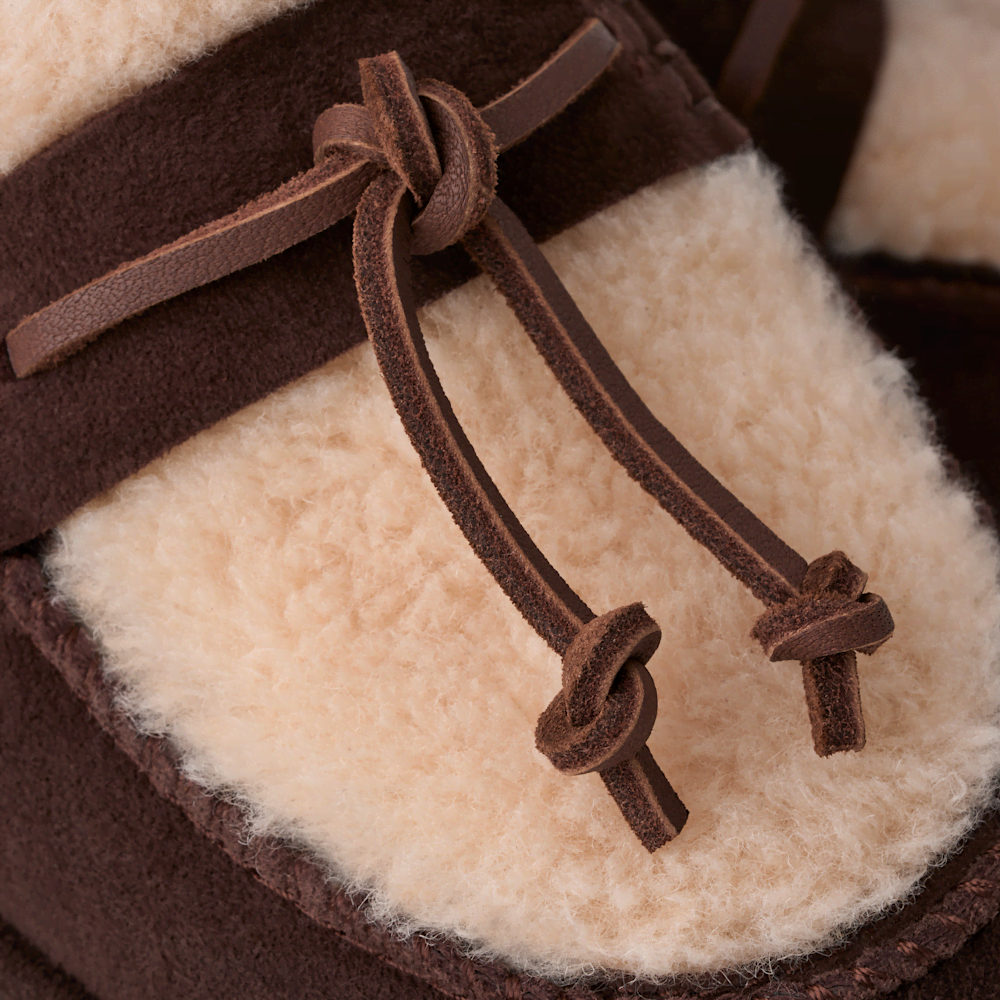 Women's Suede Sheepskin Loafer - Black