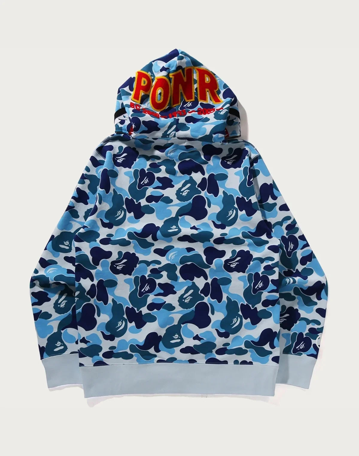 Camo Full-Zip Hoodie - Blue