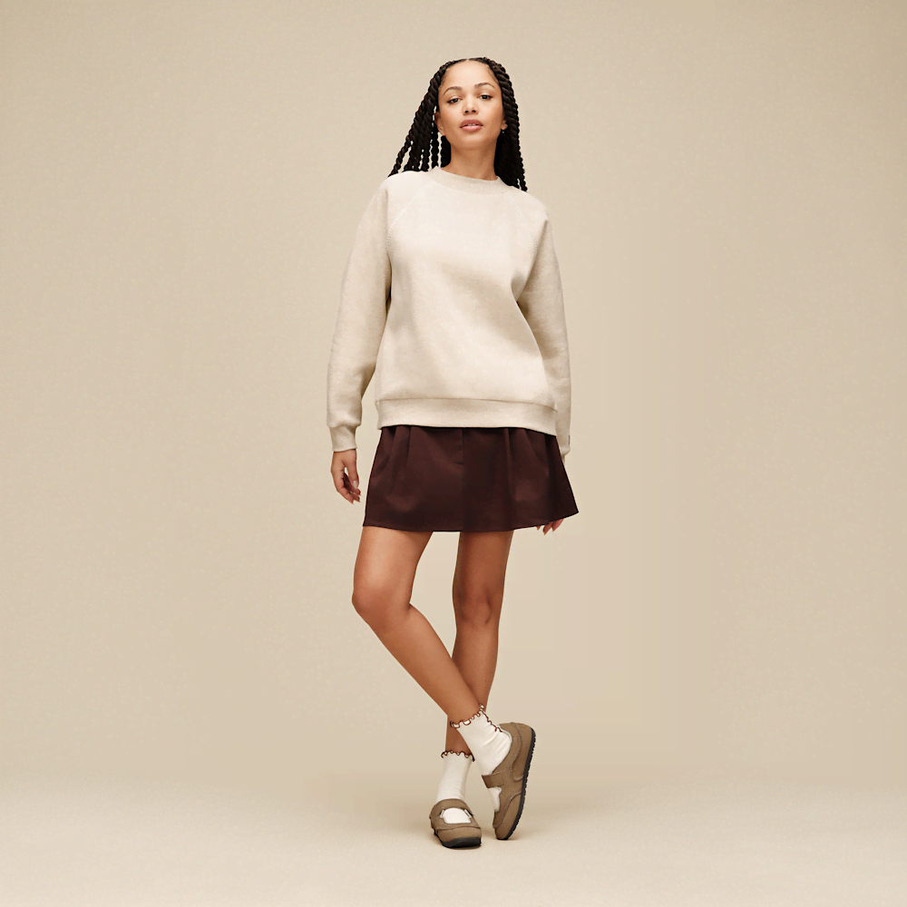 Women's Oversized Fleece Crewneck Sweatshirt