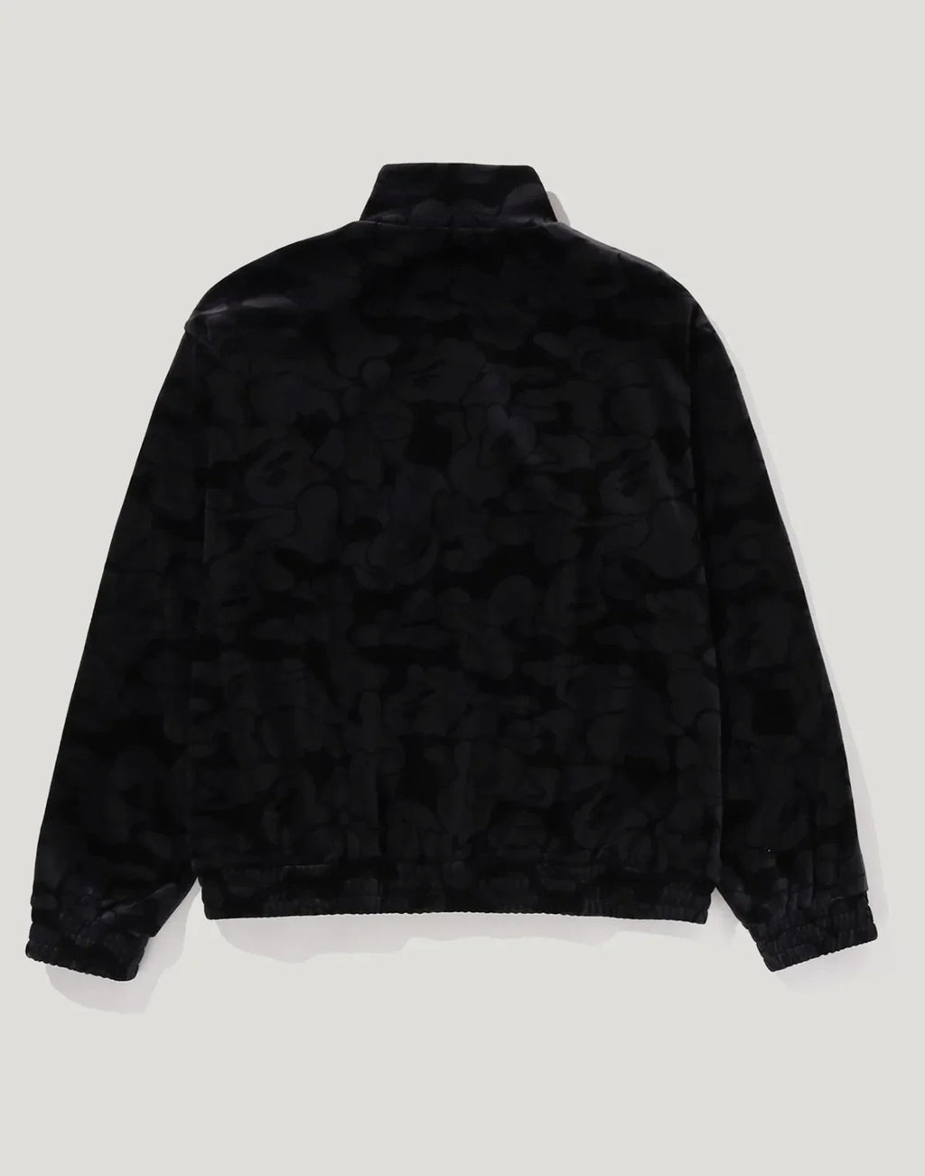 Men's Relaxed Velour Track Jacket - Burgundy