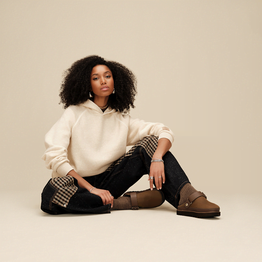 Women's Oversized Fleece Hoodie - Chestnut