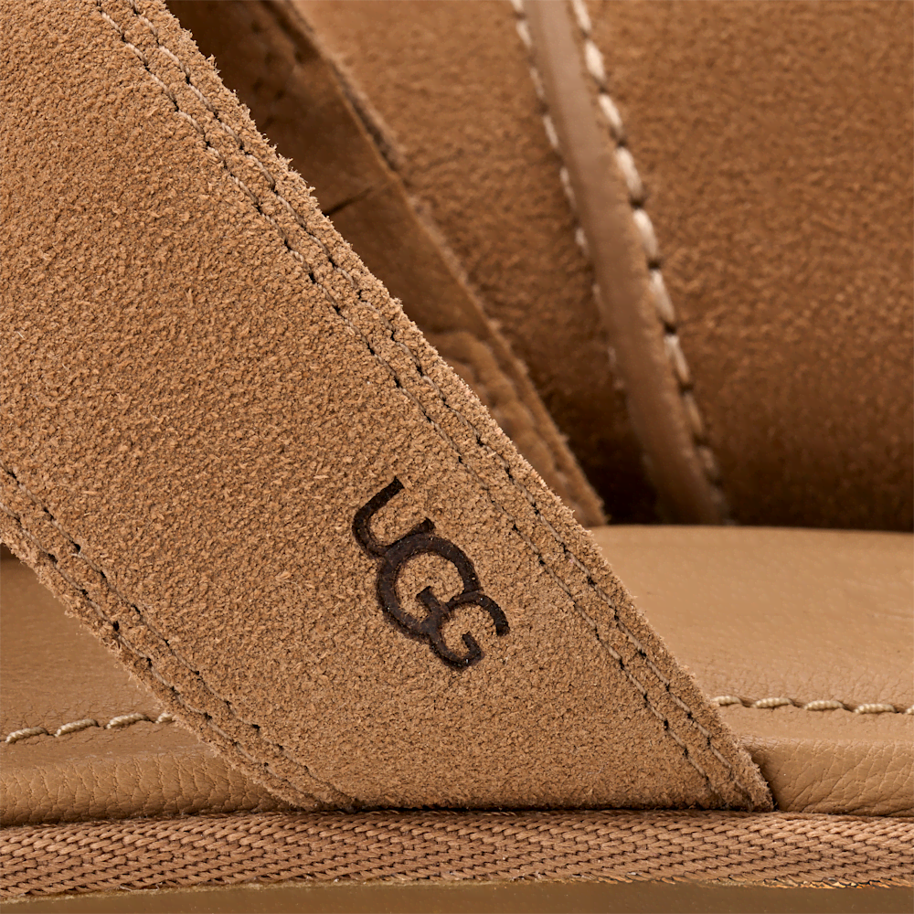 Women's Suede Toe Post Sandal - Chestnut