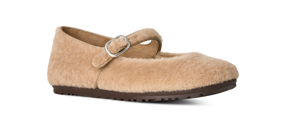 Women's Merino Strap Ballet Flat - Beachwood