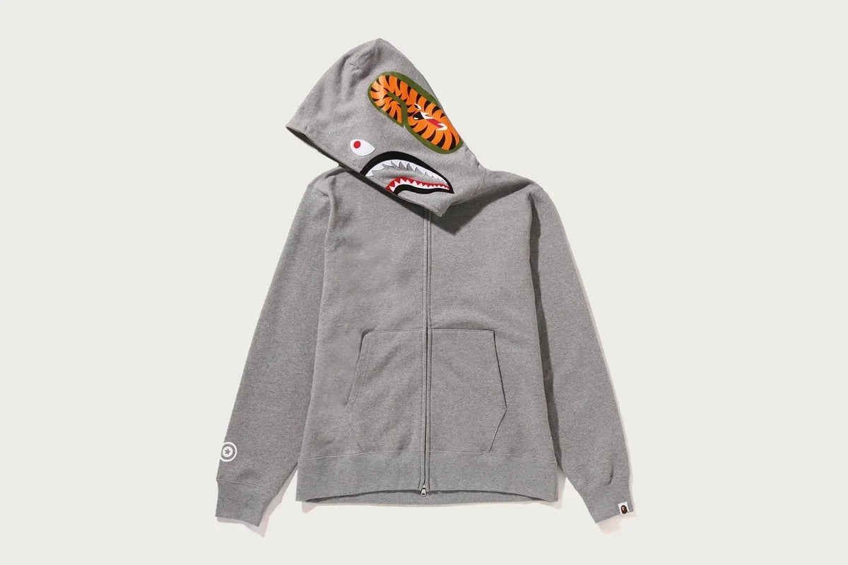 Full-Zip Graphic Hoodie - Black