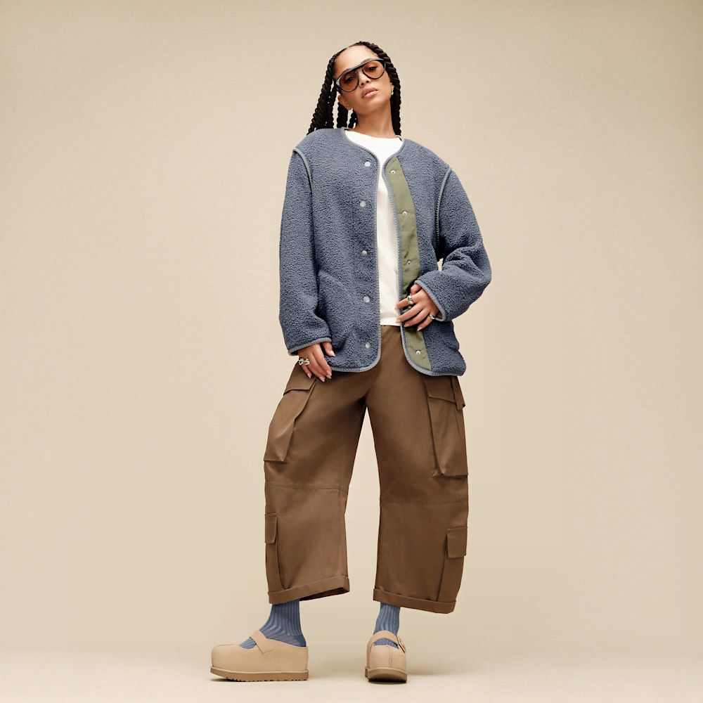 Women's Plush Fleece Lined Jacket - Brass