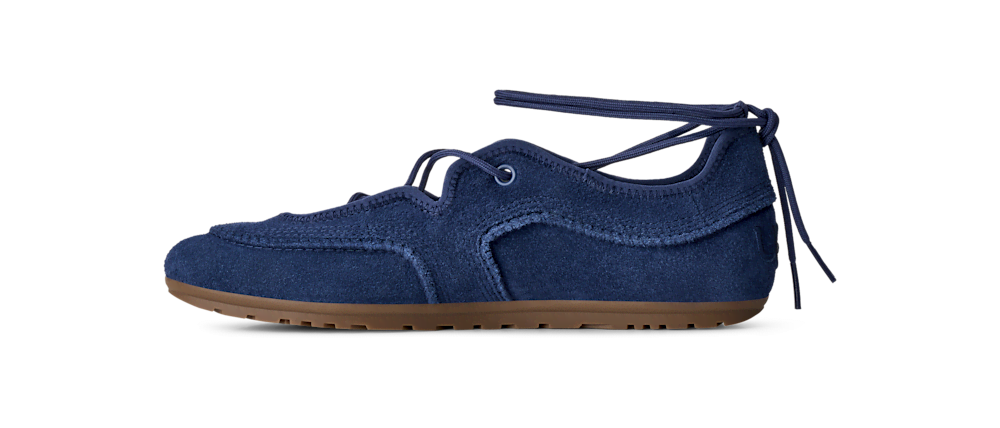 Women's Suede Ballet Sneaker - Blue