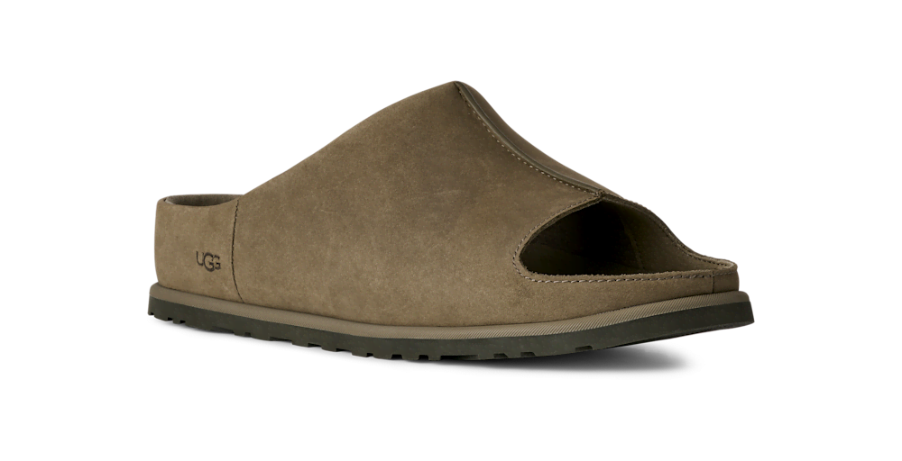 Men's Nubuck Slide Sandal - Black