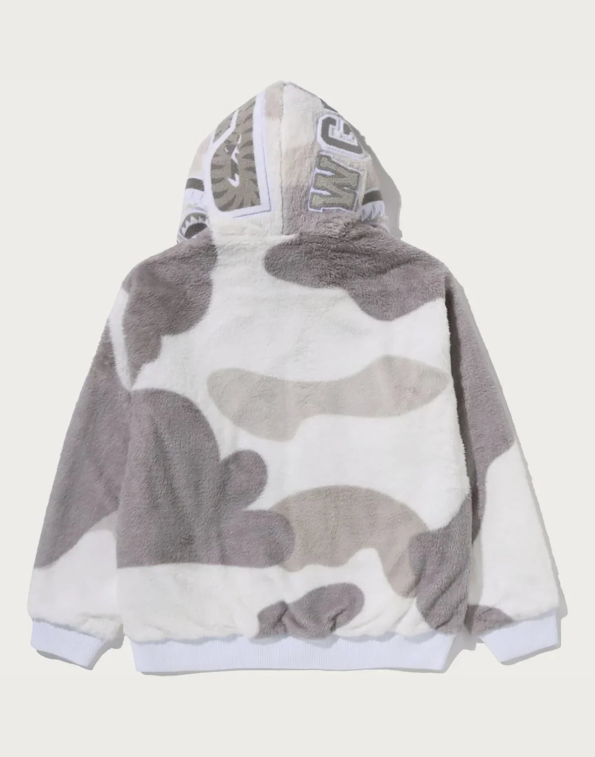 Camo Sherpa Full-Zip Jacket - Black