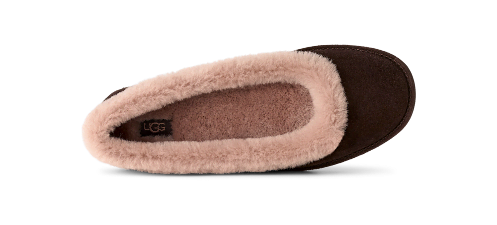 Women's Suede Ballet Flat - Chestnut
