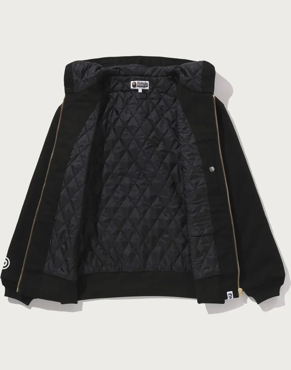 Men's Graphic Work Hoodie Jacket - Black