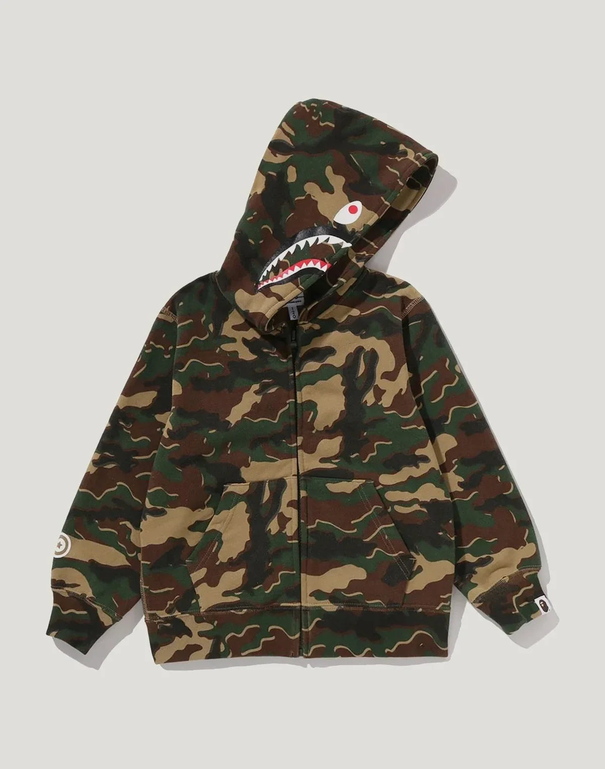 Kids' Woodland Animal Graphic Zip Hoodie - Green