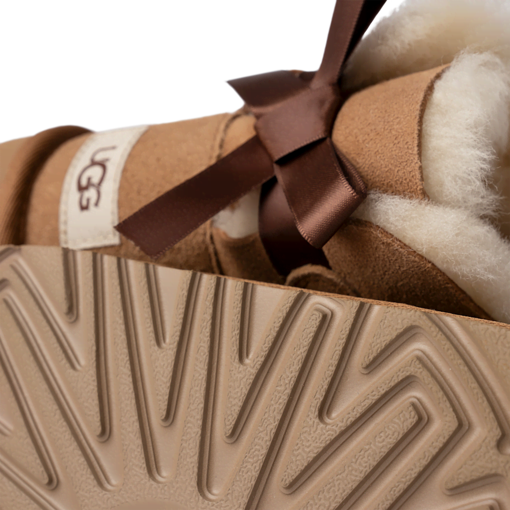 Kids' Mini Sheepskin Bow Boot - Brown