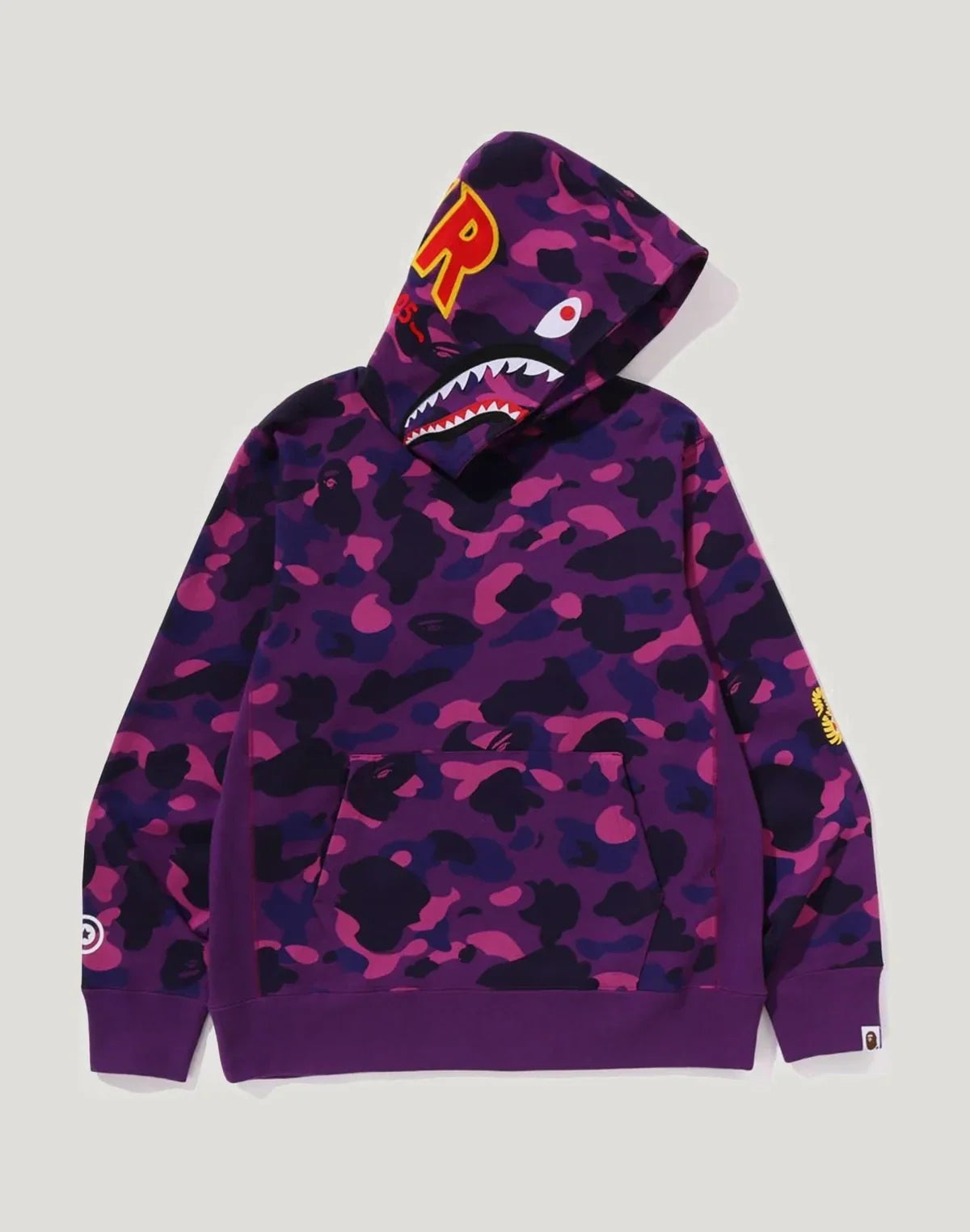 Cotton Camo Pullover Hoodie - Navy