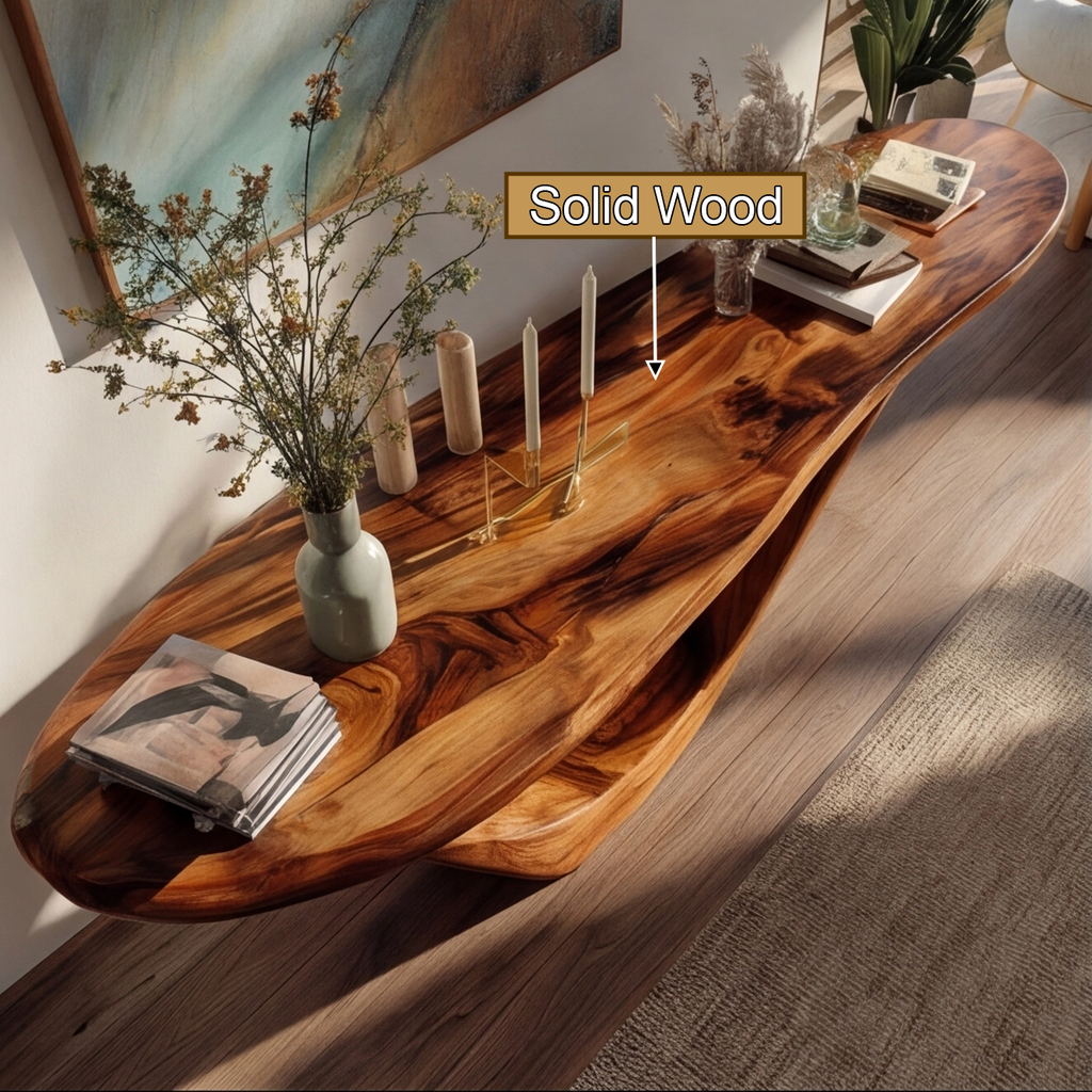 Aerovyn Sculpted Solid Wood Console Table