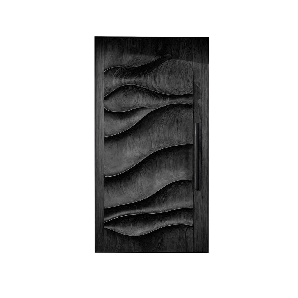 Arvexa Sculpted Solid Wood Rectangular Single Door