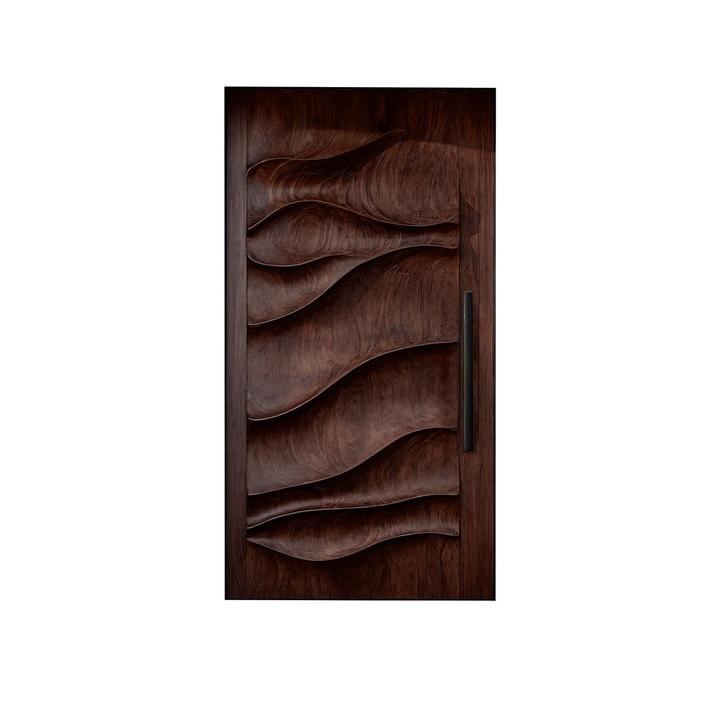 Arvexa Sculpted Solid Wood Rectangular Single Door