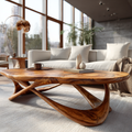 Aurevyn Live Edge Solid Wood Coffee Table