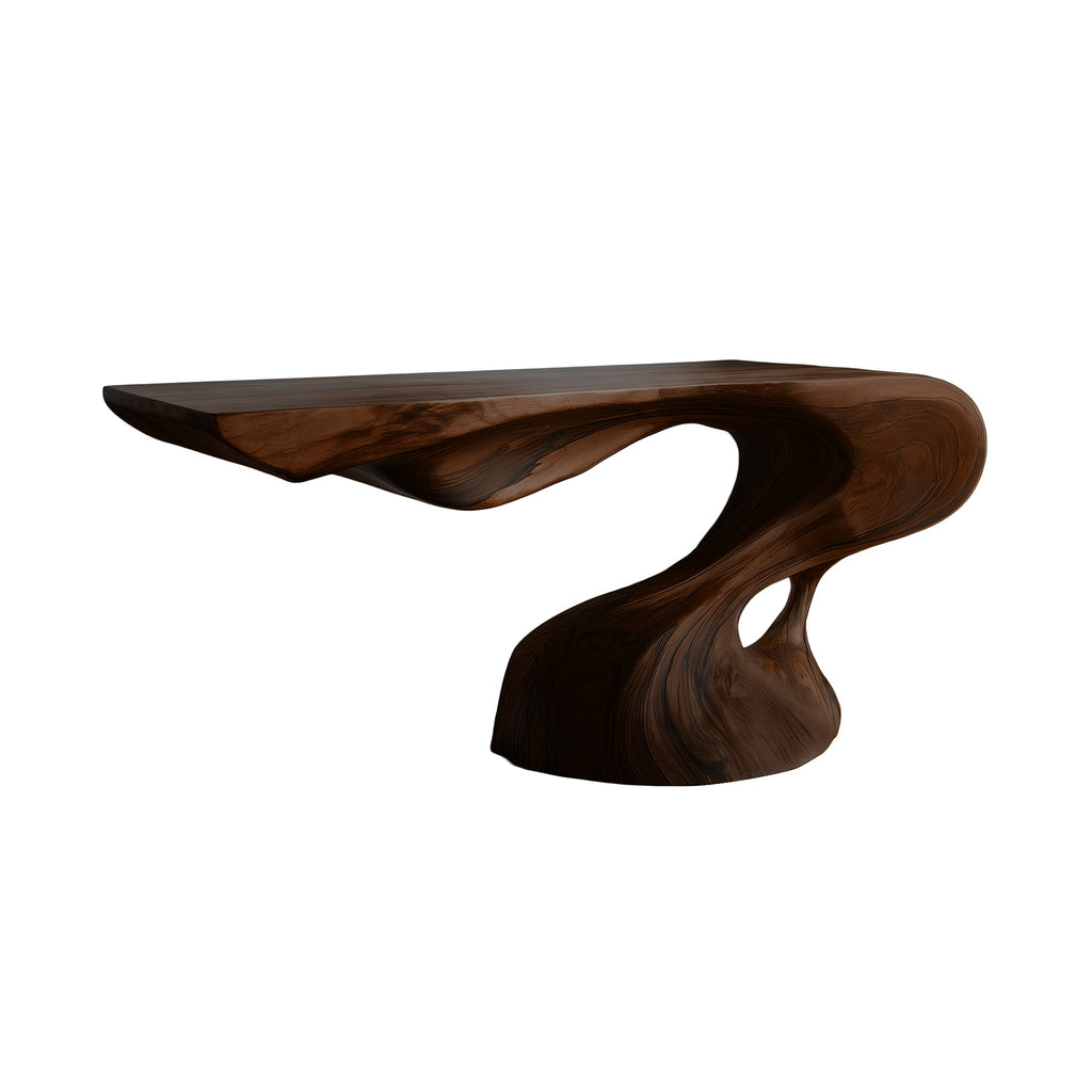 Avelith Sculpted Solid Wood Console Table