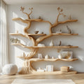 Elarwood Sculpted Solid Wood Tree Bookshelf