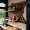 Thornmere Live Edge Handcrafted Floating Wine Shelf SPA623534