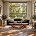 Cevorin Sculpted Solid Wood Coffee Table