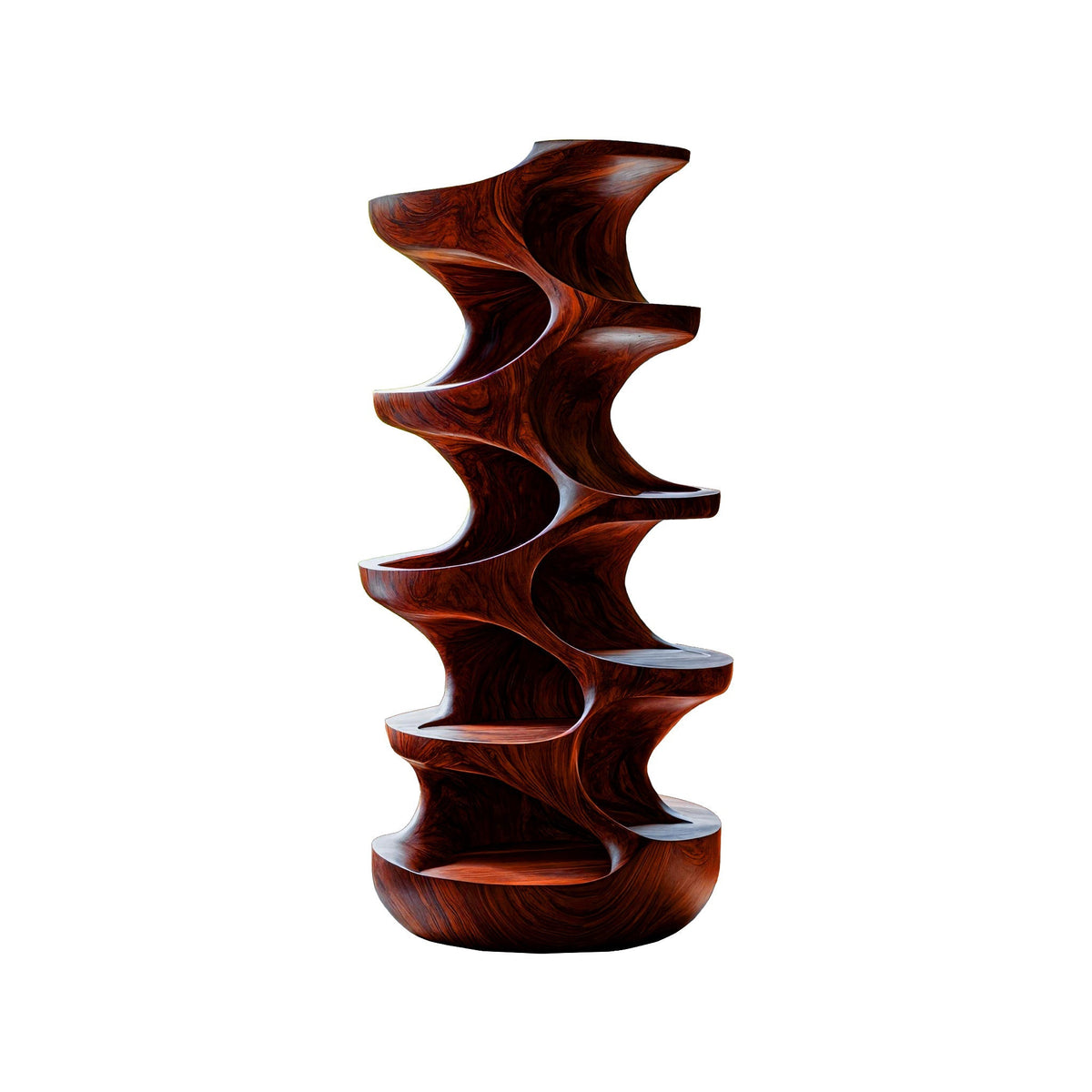 Virex Sculpted Solid Wood Tree-Inspired Cat Tree Shelf