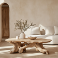 Zylara Live Edge Solid Wood Coffee Table