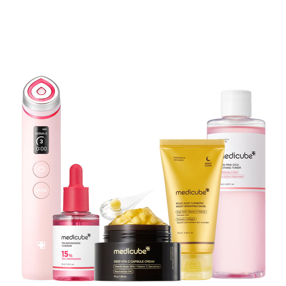 At-Home Facial Device & Four-Piece Set