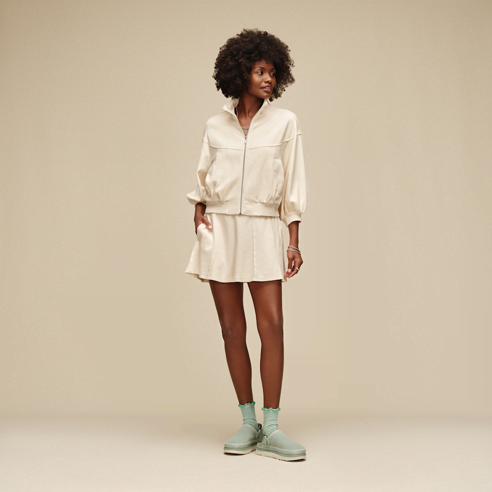 Women's Ruffled Quarter Socks - White Orange