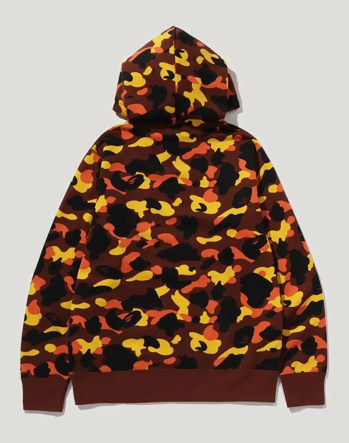 Men's Camo Pullover Hoodie - Orange