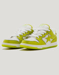 Men's Leather Low Top Sneakers - Green