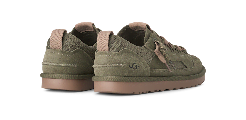 Men's Mixed Material Low Top Sneaker - Chestnut