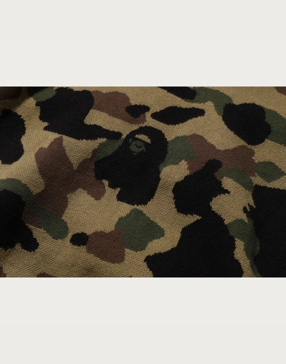Relaxed Cotton Camo Full-Zip Hoodie - Yellow